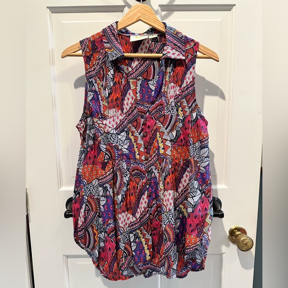 🌷SALE 3/$21🌷Anthropologie Maeve Pintuck Sleeveless Top - Picture 5 of 6